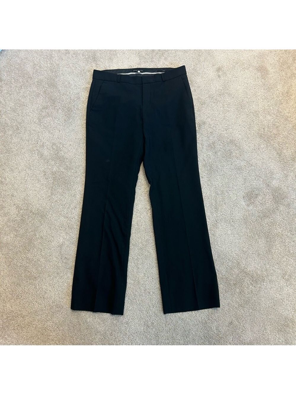 Banana Republic women’s black Wool Logan dress pants trousers fully lined Sz 4S - Picture 2 of 15